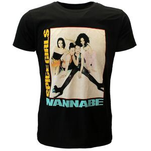 Spice Girls Unisex Adult Wannabe T-Shirt / Black